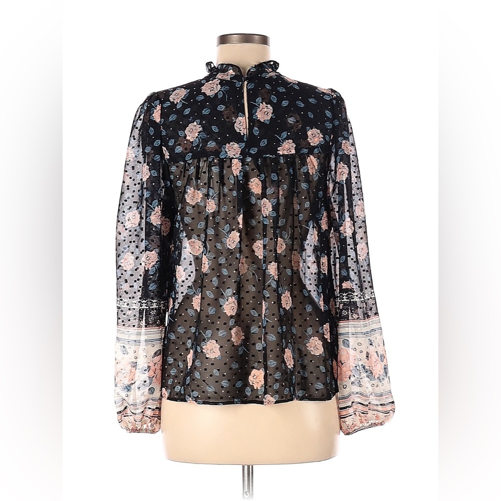 Madison d’Amelie size XS floral top semi sheer